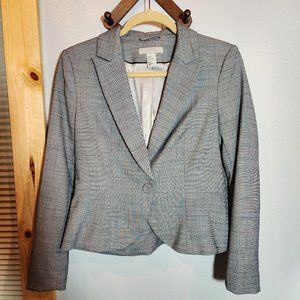 H&M Women's Fitted Suit Jacket Blazer Gray Size 8